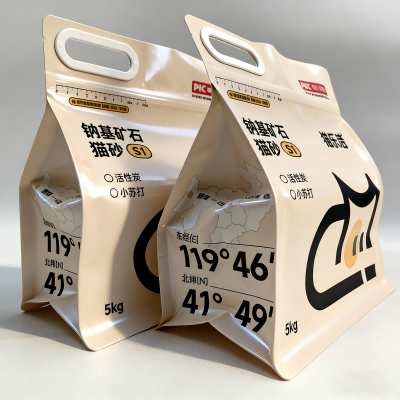 Achtzijdig afgesloten kattenbakzak met ritssluiting